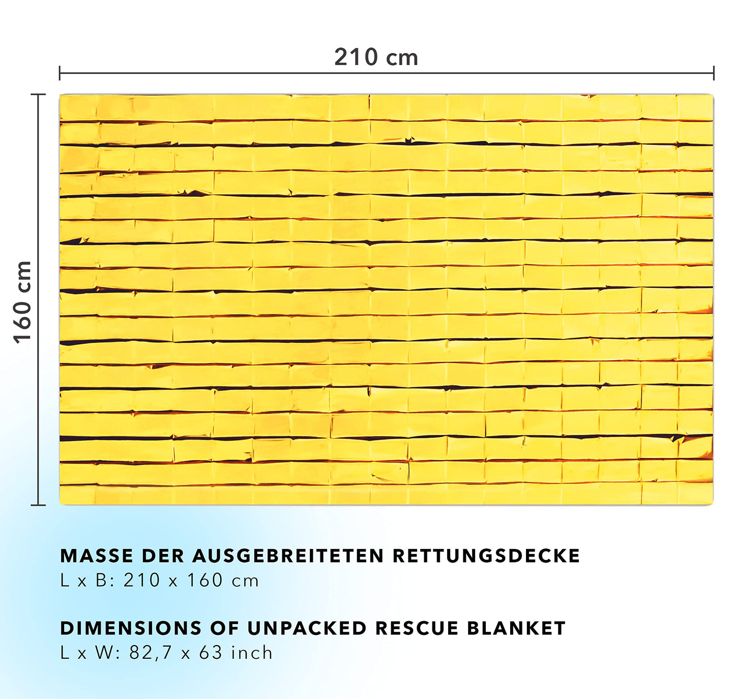 Rettungsdecke Einzelpackung - 210x160cm