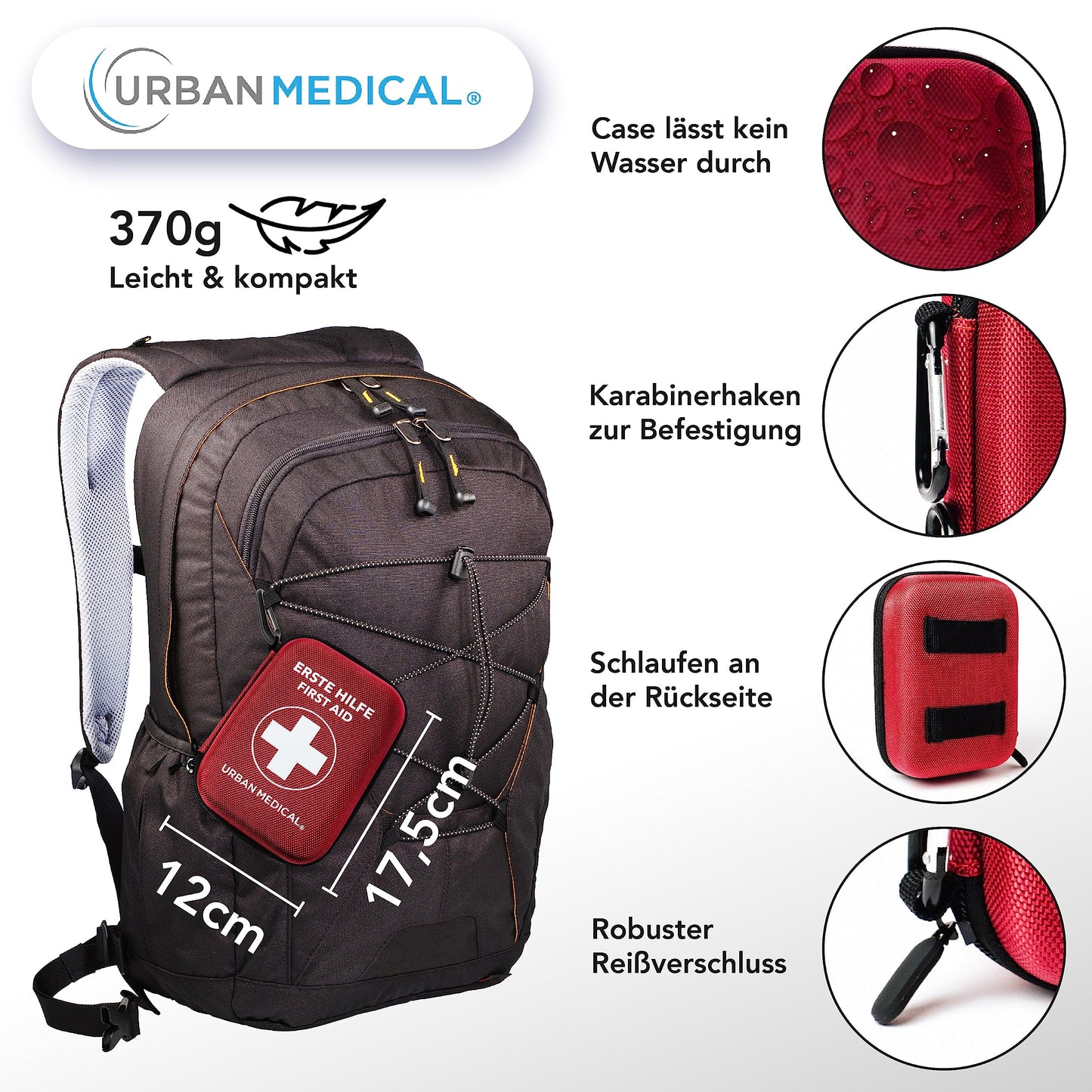 Erste Hilfe Set nach DIN 13167 inkl. gratis Regenponcho & Rettungsdecke