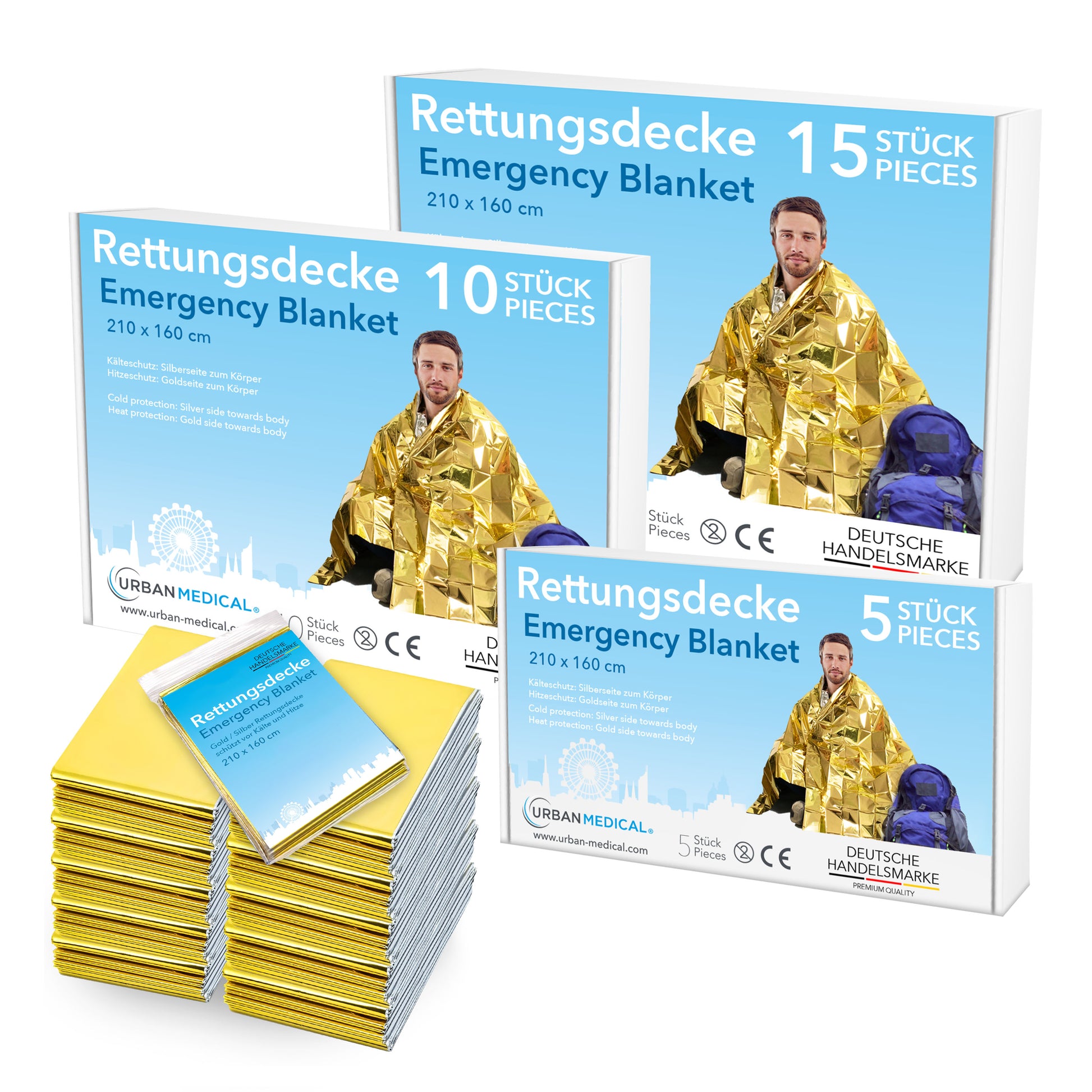 Rettungsdecke Mehrfachpackungen